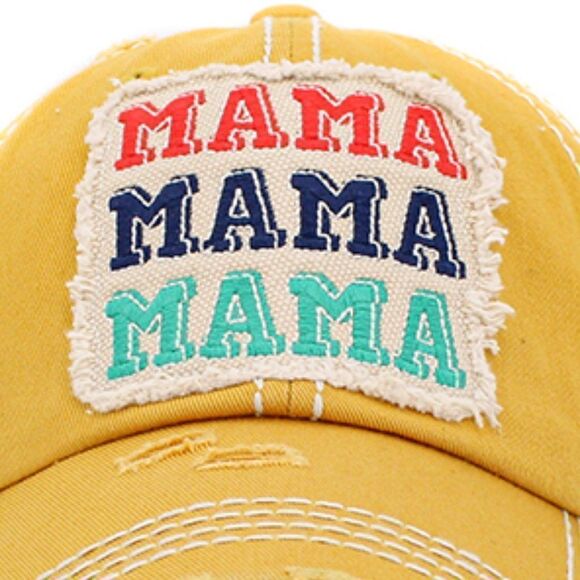 2/$30 Ladies Yellow Mama Mama Mama Baseball Hat - Picture 6 of 8